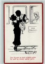 Nr. 3202 - Kuss - Abschied auf dem Bahnhof AK Gute Erhaltung - Silhouetten Herpich Martin