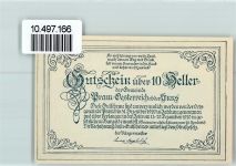 4742 Pram Notgeldschein Notgeld 10 Heller Pram 1777