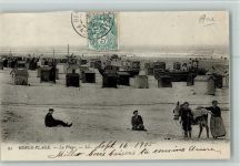 Berck-Plage Esel zum Reiten am Strand AK Esel 1905