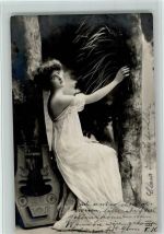 Verlag NPG 533 Frauenschönheit Erotik mit einer Leier , gute Erhaltung AK Musikinstrument Foto AK