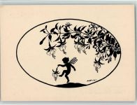 Elfe mit Blüten - Spendenkarte, Reichsbund der Körperbehinderten , gute Erhaltung AK Forck, E.