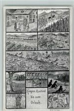 Kriegers Abschied bis zum Urlaub AK Deutsches Heer WK I 1915