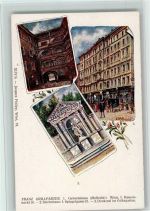 Franz Grillparzer - Nr. 1 Geburtshaus, Sterbehaus, Denkmal, gute Erhaltung Schriftsteller 1905