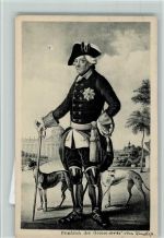 mit seinen Hunden, gute Erhaltung Adel Friedrich der Große