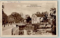 66482 W6660 Zweibrücken , Pfalz 1918 Gebrauchsspuren Napoleonsbrücke