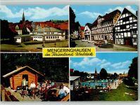 34454 W3548 Mengeringhausen - Freibad Strassenansicht m. Brunnen
