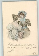 Frauen Mode AK M. Munk Wien 1901