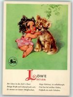 Serie 410 Der Löwe , gute Erhaltung AK Sternzeichen 1954
