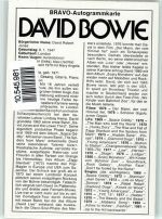 Bravo Autogrammkarte - David Bowie Rock / Pop