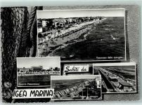 47044 Igea Marina 1958 - Scorcio Viale Pinzen e spiaggia