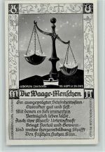 Die Waage Menschen, gute Erhaltung AK Sternzeichen