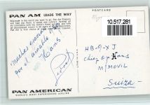 LU-4-DM Pedro Hendler Buenes Aires Argentinien - Pan American Fluglinie - Qsl-Karte