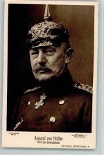 mit Pickelhaube und Orden, Deutsche Heerführer Nr. 7 , gute Erhaltung AK Moltke