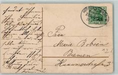 W4900 Herford Herford Zug 998 Bahnpoststempel 1912 Gebrauchsspuren
