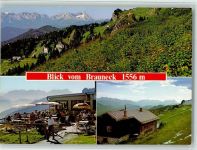 W8581 Brauneck , Oberfr Brauneck Gedächnishütte Gartenterrasse Berghütte