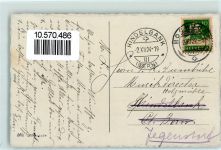 Kind Blumen Hund AK Namenstag 1924 Gebrauchsspuren