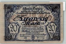 09366 O9150 Stollberg , Erzgeb 1918 Gebrauchsspuren Gutschein Zwanzig Mark Wappen KEINE AK