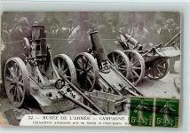 Nr. 22 WK I Musee de Armee - Frankreich AK Waffe 1917 Gebrauchsspuren