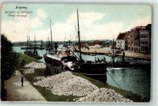 26721 W2970 Emden , Ostfriesland 1909 - Dampfer im Ratsdelft Dampfer Steine Löschen Ottmar Zieher