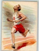 Leichtathletik - CSSR - gute Erhaltung Olympiade Künstlerkarte