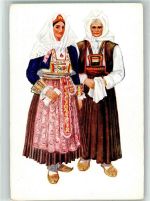 Tracht Insel Mljetj Dalmatien sign. Vladimir Kirin Trachten Kroatien Künstlerkarte