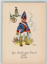 sign Liesel Lauterborn Kind in Uniform AK Künstler