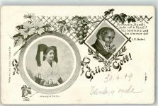 79418 W7846 Schliengen 1899 - Markgräflerin in Tracht Portrait I.P.Hebel