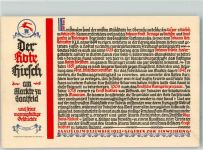 07318 O6800 Saalfeld , Saale 1922 Werbe AK Gasthaus Der Rote Hirsch Chronik zur Einweihung