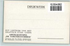 XVe Lustrum Delftsch Studentencorps Openluchtspel "De Torenbestormer" 1903 AK Studentika