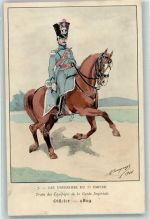 Serie Nr. 7 Les Uniformes Du 1er Empire , Train des Equipages de la Garde Imperial sign. Eugene Louis Bucquoy AK Uniform 1908 Künstlerkarte