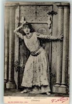 Paris Film- und Theater Schauspielerin Sarah Bernhardt als Theodora Ort lt. Verlag Jüdische Persönlichkeit