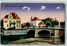 32049 W4900 Herford 1918 - Hansabrücke über die Werre