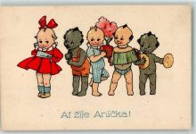 Kinder Babys Af Zije Anicka Schwarzafrikaner Künstlerkarte