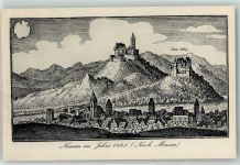 56377 W5408 Nassau , Lahn Künstlerkarte Nassau im Jahre 1645 Stich Merian