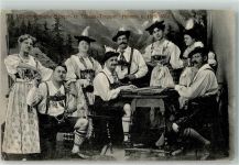 Volksmusik Obernayrische Sänger- und Tänzer Truppe Helmes und Helli Nazi Tracht Zither 1908