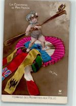 La Cocarde de Mimi Pinson Hommage des Midinettes aux Poilus Operette Fotomontage AK
