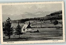 Kiesewald Michalowice 1933 Foto AK mit Riesengebirge Hüttenstempel Felsbaude
