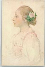 Josef Manes : Mädchen mit der Rose Rotes Kreuz