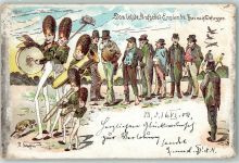 Das letzte Aufgebot Englands frei nach Defregger Litho Buren 1902 Gebrauchsspuren