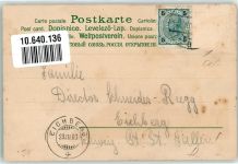 Ruhestätte Lithographie Eichenlaub und Adler mit Krone AK Bismarck 1903 Gebrauchsspuren