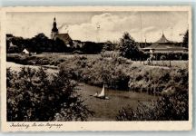 Insterburg Tschernjachowsk - WK II Stempel an der Angerapp