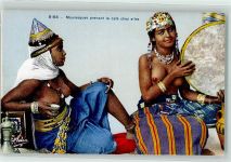 Nr. 8166 ADIA Photochromie Mauresques prenant le cafe chez elles Zigarette Kopfschmuck Oriental. Erotik