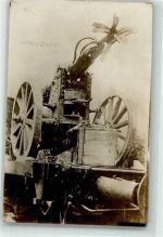 Rohrkrepierer WK I Kriegsbeute Waffe Privatfoto AK