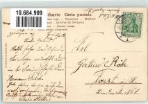 Mädchen mit einem Korb Rosen Lithographie Pfingsten 1908 Prägedruck