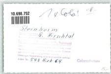 63450 W6450 Steinheim am Main FOTO KEINE AK Gasthaus Hirschtal Ort handschriftlich