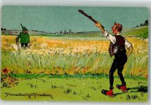 sign. Donadini Jr. Humor Jagd 1905 Künstlerkarte