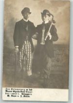 Wiener Gigerln Duett Amol der - emol i Humoristen Zirkus Foto AK