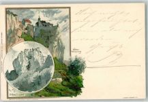 78567 W7203 Fridingen an der Donau 1898 Lithographie Schloss Werenwag Schloss Bronnen