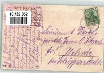 Automobil aus Veilchen weiße Tauben Poesie / Liebe Blütenbild 1907 Prägedruck