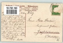 Prägedruck Neujahr Kind mit Golddruck Geldschein auf AK 1906 Gebrauchsspuren